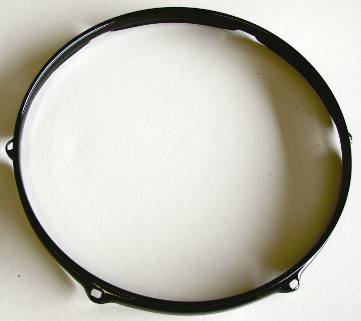 Black Powder Coated 12" 2.3mm 6-Lug Batter Hoop